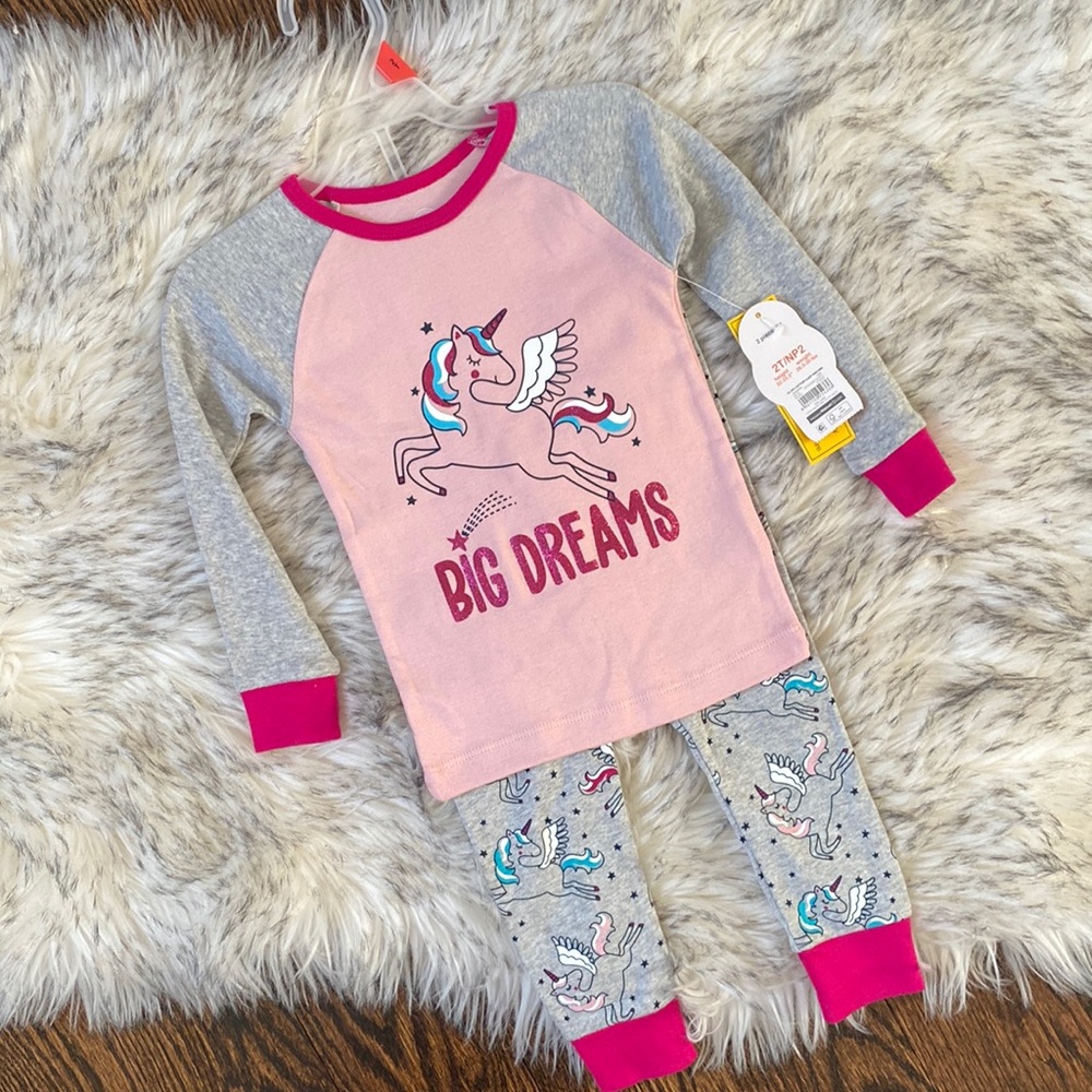 💕2/$30💕 2T NWT Toddler Girl Unicorn Pajama Sets